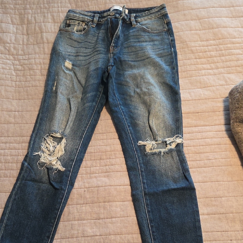 KanCan Dark Blue Distressed Skinny Jeans